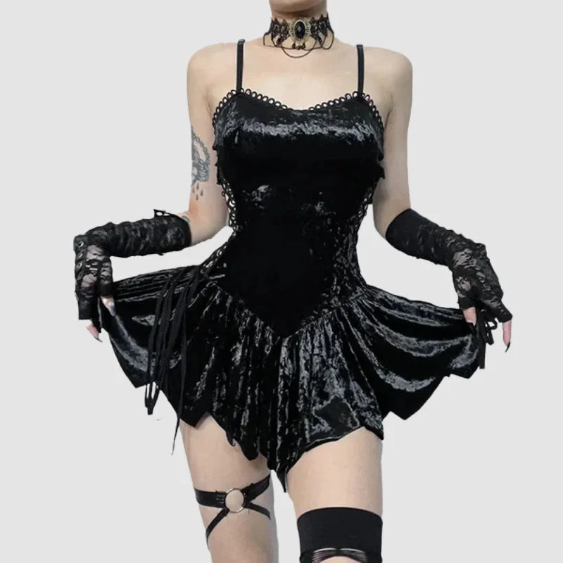 Gothic-Partykleid mit Trägern