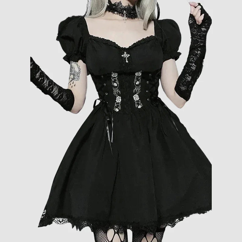 Gothic-Lolita-Kleid dunkel