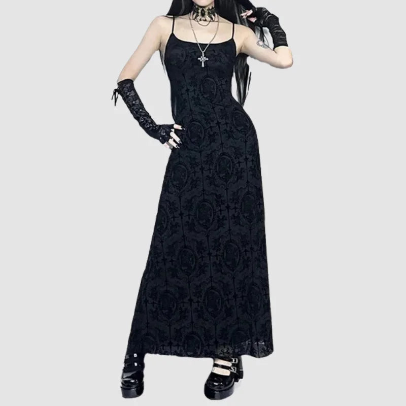 Robe longue Emo noire