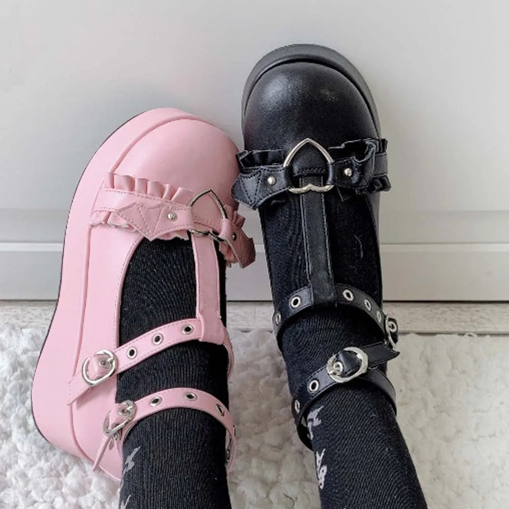 Gothic-Stiefeletten im Stil von Marry Janes