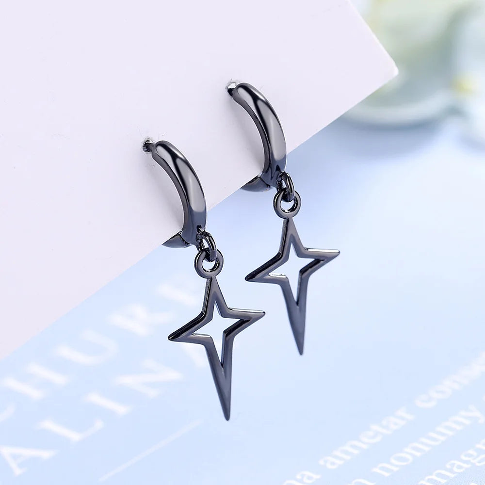 Boucles d'oreilles punk avec motif étoile