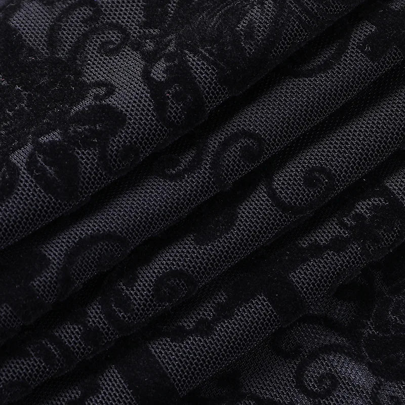 Pantalon Vintage Gothique Noir
