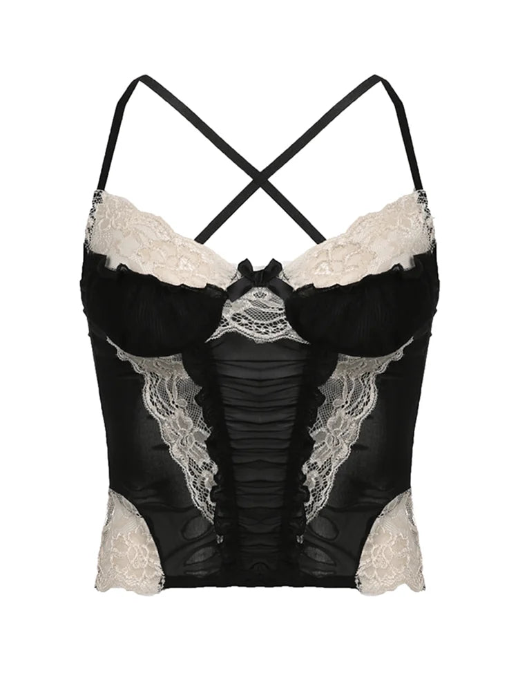 Top gothique noir de la collection rockmore