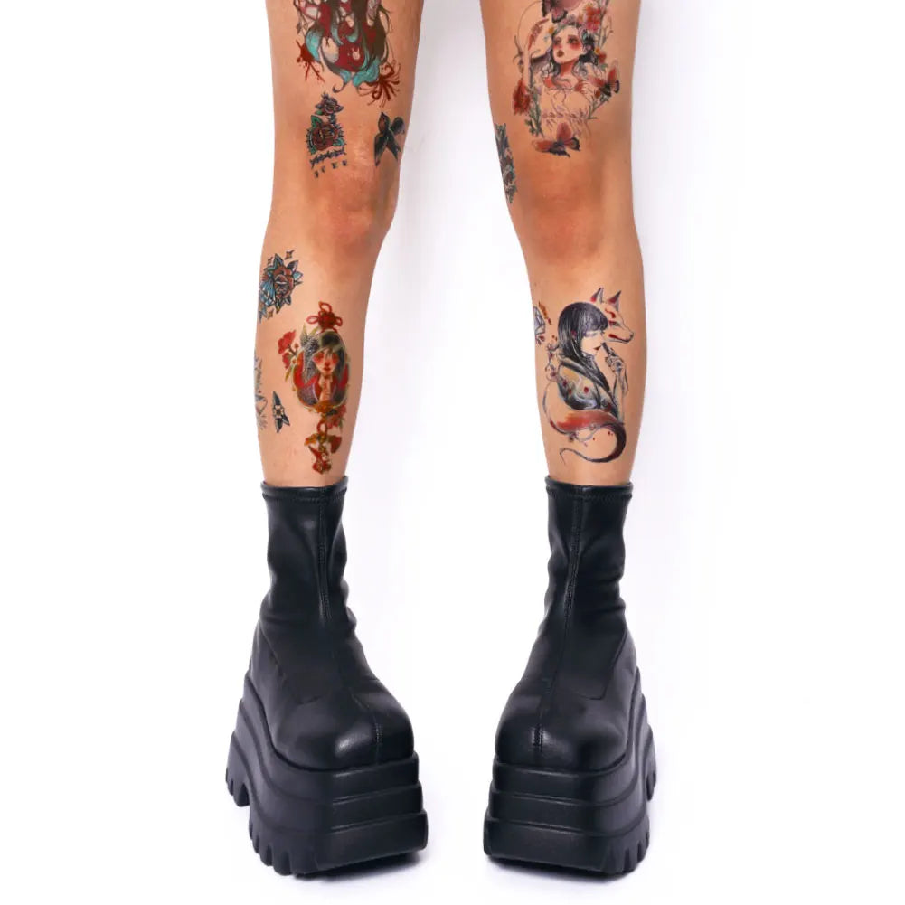 Gothic-Schuhe mit Dreifachkeil