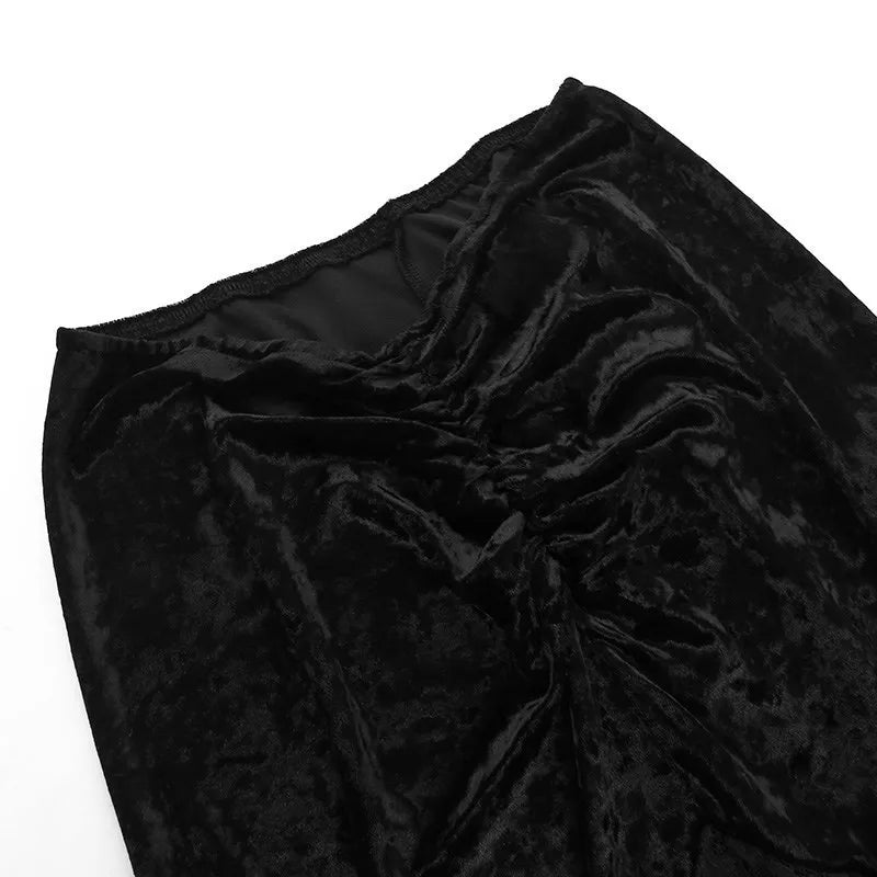 Jupe gothique en dentelle - noir