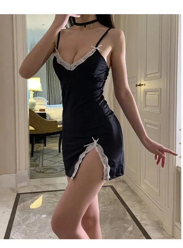 Robe de printemps gothique noire