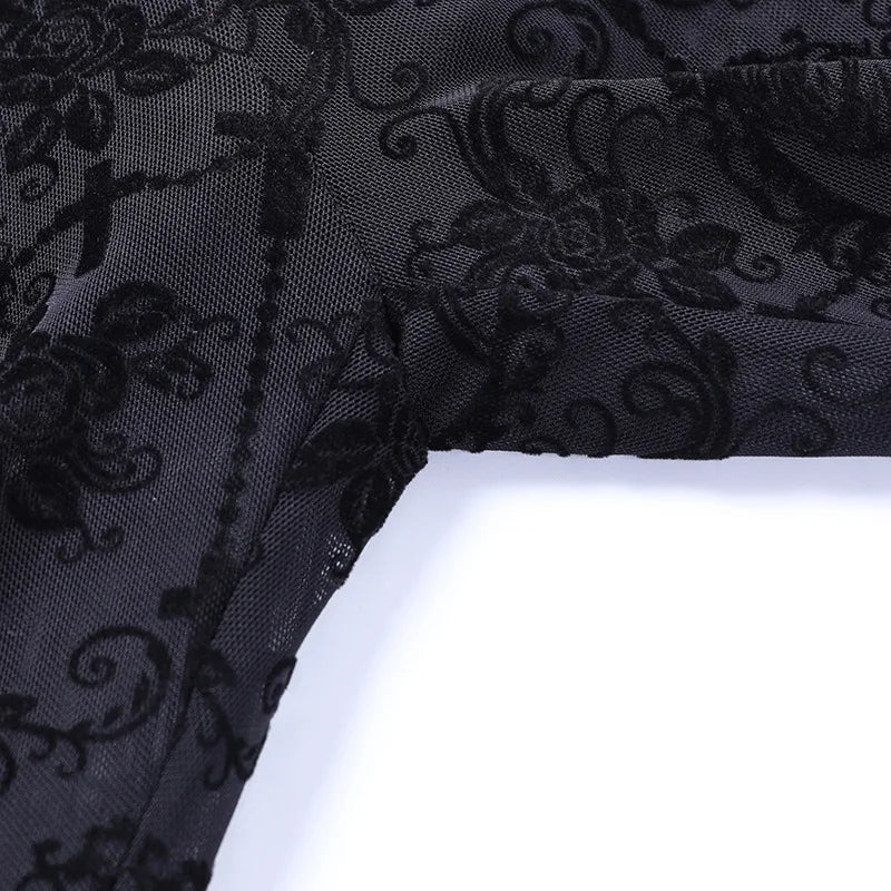 Pantalon Vintage Gothique Noir