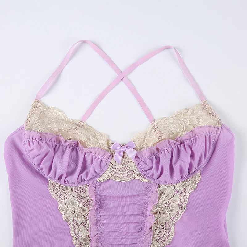 Top gothique lavande de la collection rockmore