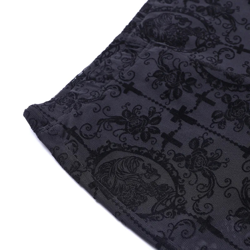 Pantalon Vintage Gothique Noir