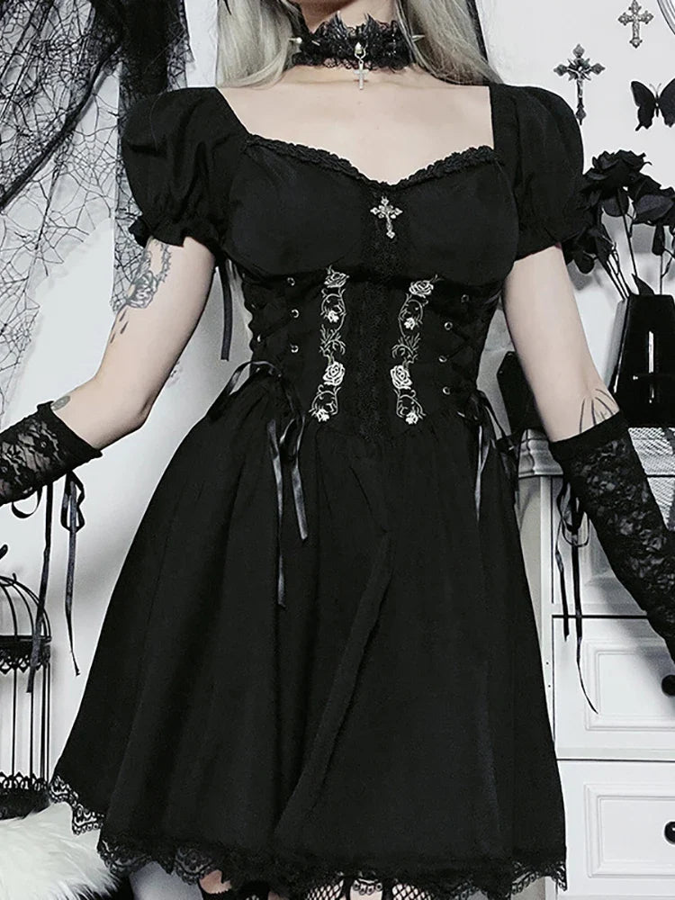 Gothic-Lolita-Kleid dunkel