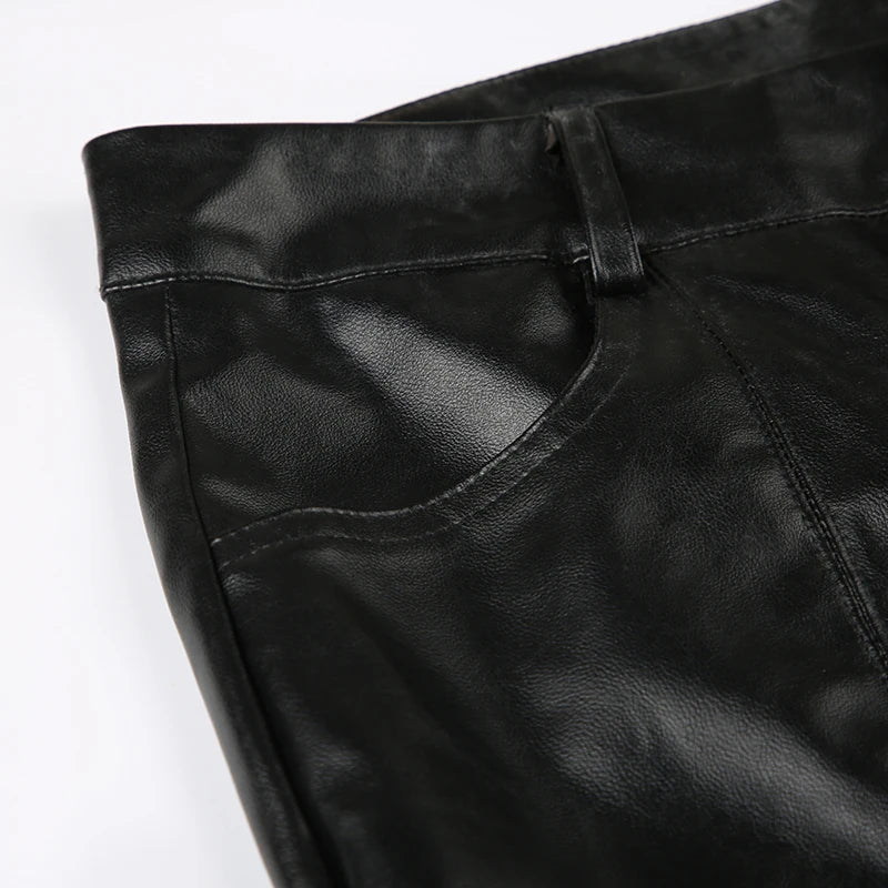 Gothic-Lederhose - schwarz