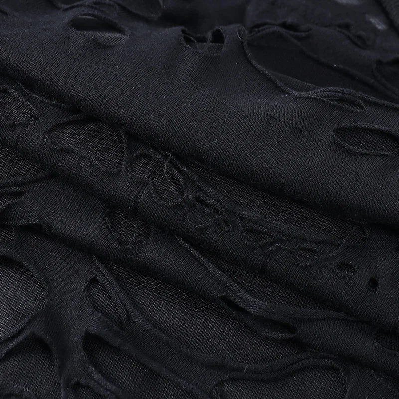 Robe gothique courte à trous