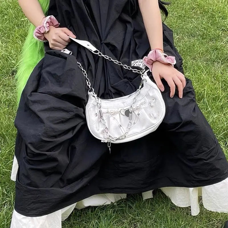 Sac à main gothique plissé - blanc
