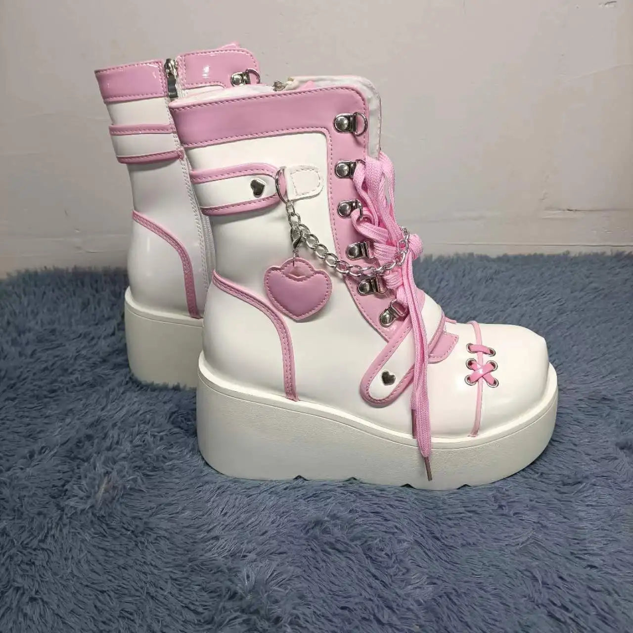 Kawaii Gothic-Plateauschuhe - rosa