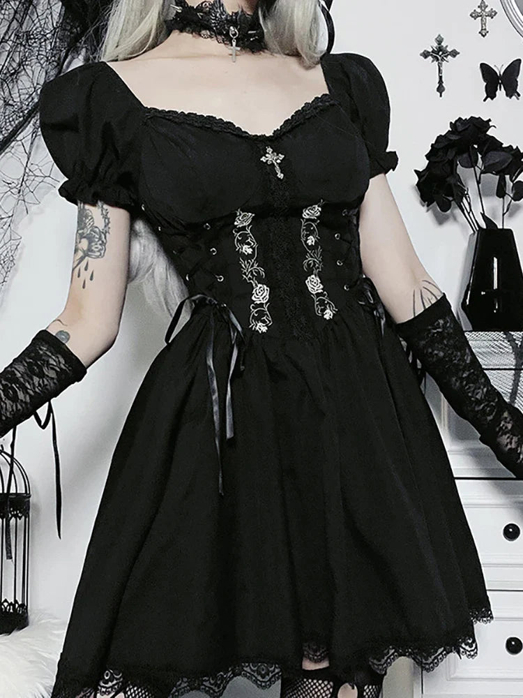 Gothic-Lolita-Kleid dunkel