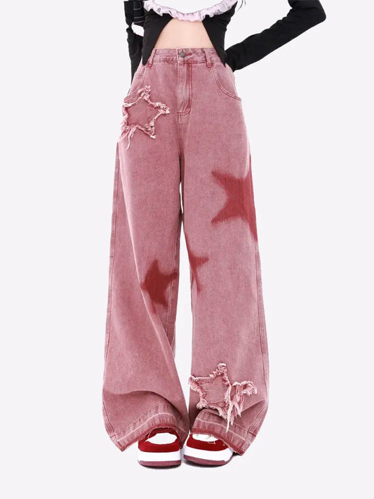 Baggy Cargo Jeans  Rosa