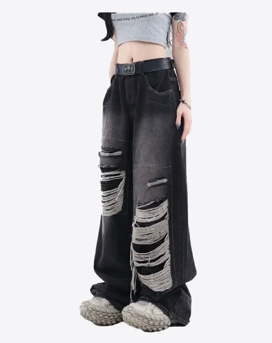 Pantalon Ripped & Baggy - noir